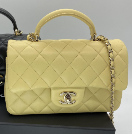 国内配送 新作 CHANEL トップハンドル ミニフラップバッグ
